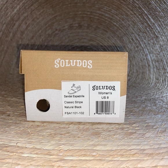 Soludos Striped Canvas Espadrille - Size 8.5 - Picture 9 of 10